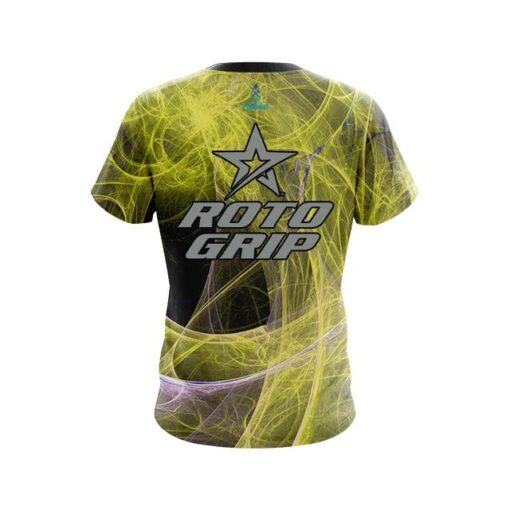 Roto Grip Energy Swirls Yellow CoolWick Bowling Jersey - Image 2