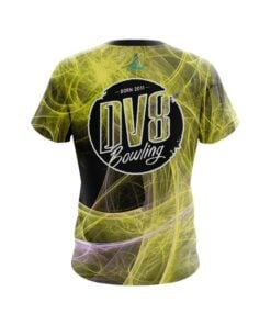 Alternative view of DV8 Energy Swirls Yellow CoolWick Bowling Jersey