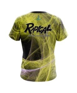 Alternative view of Radical Energy Swirls Yellow CoolWick Bowling Jersey