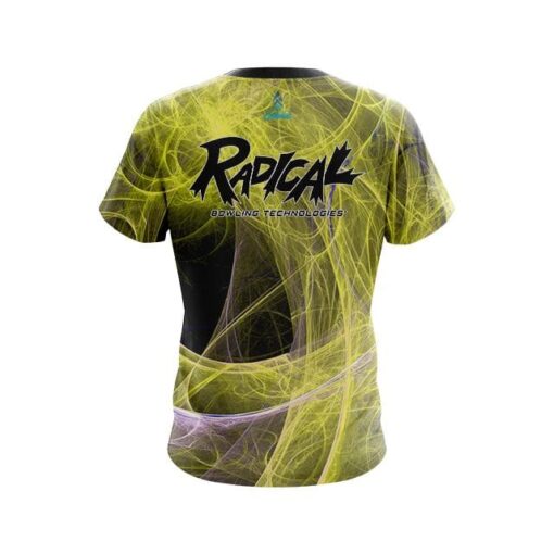 Radical Energy Swirls Yellow CoolWick Bowling Jersey - Image 2