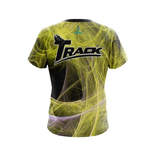 Track Energy Swirls Yellow CoolWick Bowling Jersey - Image 2