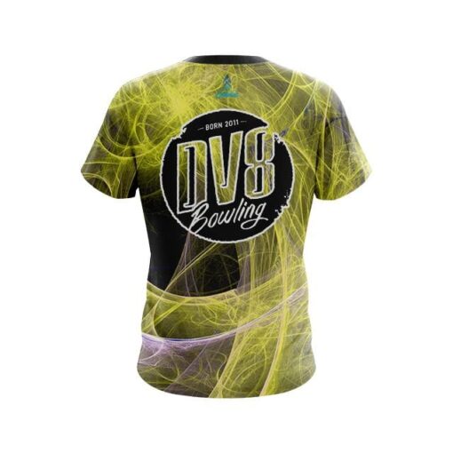 DV8 Energy Swirls Yellow CoolWick Bowling Jersey - Image 2