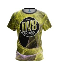 DV8 Energy Swirls Yellow CoolWick Bowling Jersey