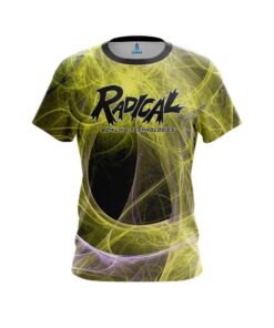 Radical Energy Swirls Yellow CoolWick Bowling Jersey