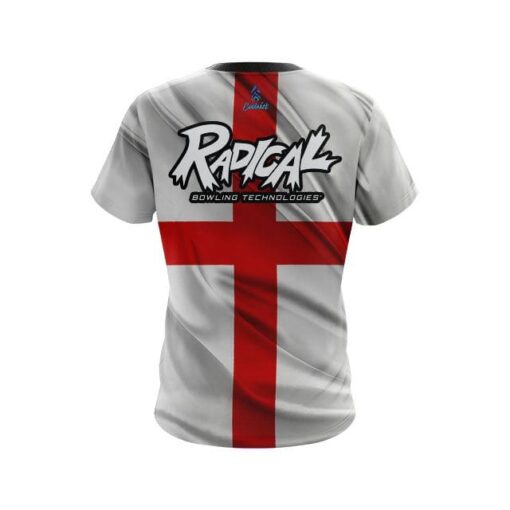 Radical English Flag CoolWick Bowling Jersey - Image 2