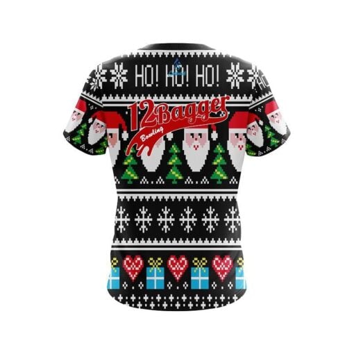 12Bagger Dirty Santa Black CoolWick Bowling Jersey - Image 2