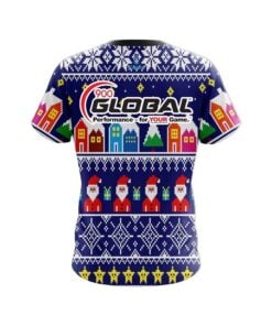 Alternative view of 900 Global Dirty Santa Blue CoolWick Bowling Jersey