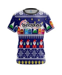 900 Global Dirty Santa Blue CoolWick Bowling Jersey