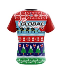 Alternative view of 900 Global Dirty Santa Red Coolwick Bowling Jersey