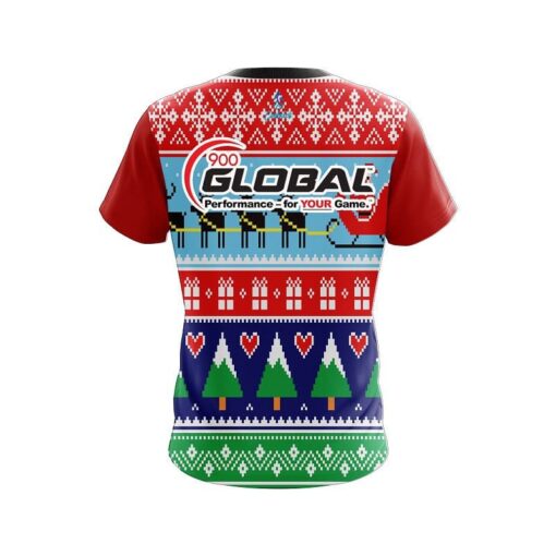 900 Global Dirty Santa Red Coolwick Bowling Jersey - Image 2