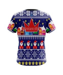 Alternative view of Brunswick Dirty Santa Blue CoolWick Bowling Jersey