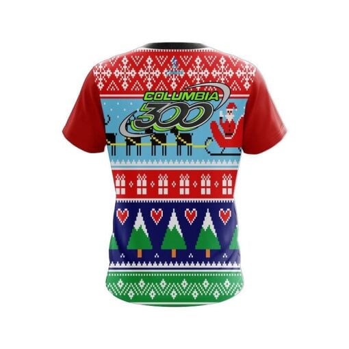 Columbia 300  Dirty Santa Red Coolwick Bowling Jerseys - Image 2