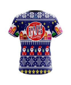 Alternative view of DV8 Dirty Santa Blue CoolWick Bowling Jersey