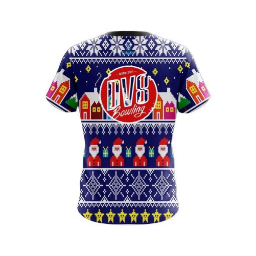 DV8 Dirty Santa Blue CoolWick Bowling Jersey - Image 2