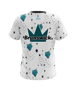 Alternative view of Brunswick Diamond White CoolWick Bowling Jersey