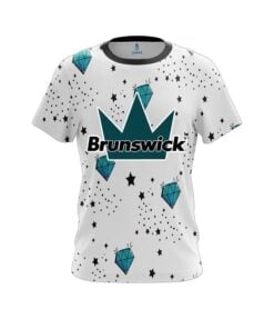 Brunswick Diamond White CoolWick Bowling Jersey