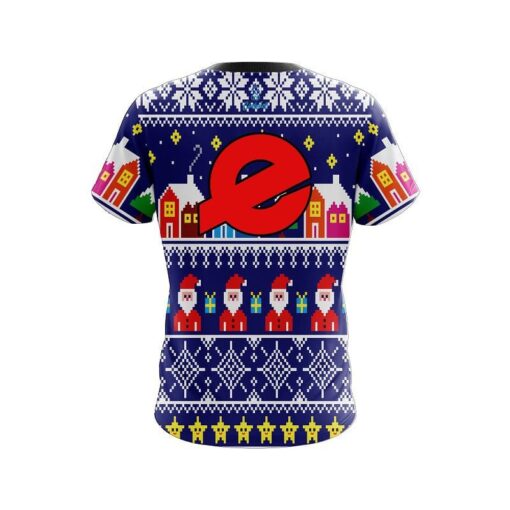 Ebonite Dirty Santa Blue CoolWick Bowling Jersey - Image 2