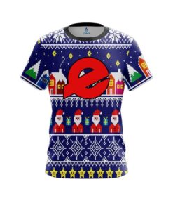 Ebonite Dirty Santa Blue CoolWick Bowling Jersey