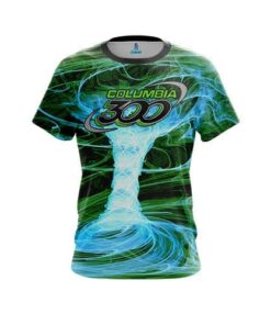 Columbia 300 Electrical Tornado Green CoolWick Bowling Jersey