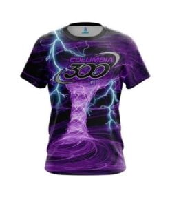 Columbia 300 Electrical Tornado Purple CoolWick Bowling Jersey