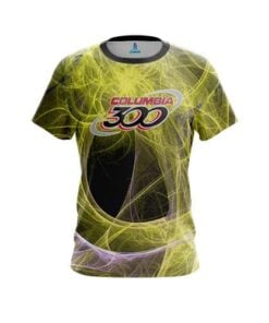 Columbia 300 Energy Swirls Yellow CoolWick Bowling Jersey