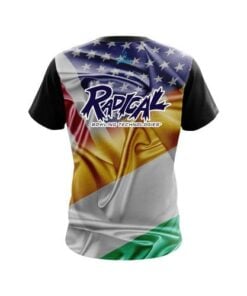 Alternative view of Radical Ireland USA Flag Shirt CoolWick Bowling Jersey