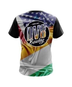 Alternative view of DV8 Ireland USA Flag Shirt CoolWick Bowling Jersey