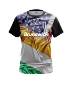 Brunswick Ireland USA Flag Shirt CoolWick Bowling Jersey