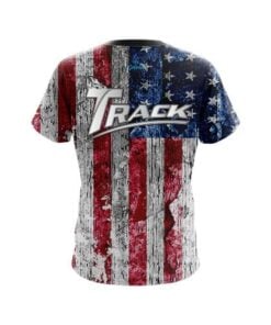 Alternative view of Track Rustic USA Flag Shirt CoolWick Bowling Jersey
