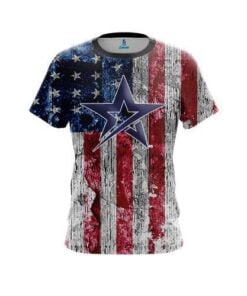 Roto Grip STAR Rustic USA Flag Shirt CoolWick Bowling Jersey