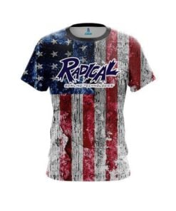Radical Rustic USA Flag Shirt CoolWick Bowling Jersey
