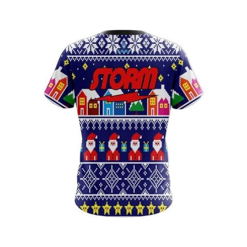 Storm Dirty Santa Blue CoolWick Bowling Jersey - Image 2