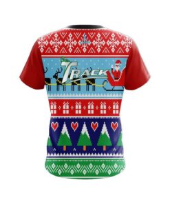 Alternative view of Track Dirty Santa Red CoolWick Bowling Jersey