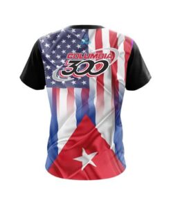 Alternative view of Columbia 300 USA Cuban Flag CoolWick Bowling Jersey