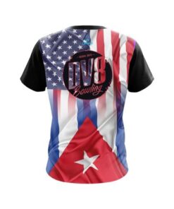 Alternative view of DV8 USA Cuban Flag CoolWick Bowling Jersey