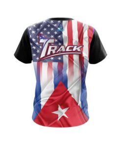 Alternative view of Track USA Cuban Flag CoolWick Bowling Jersey