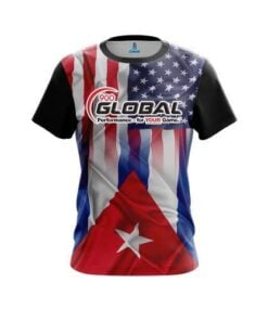 900 Global USA Cuban Flag CoolWick Bowling Jersey