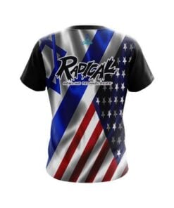 Alternative view of Radical USA Israeli Flag CoolWick Bowling Jersey