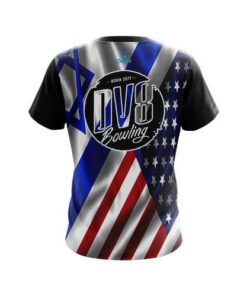 Alternative view of DV8 USA Israeli Flag CoolWick Bowling Jersey