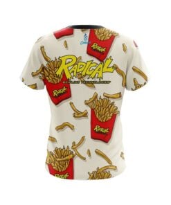 Alternative view of Radical French Fries White CoolWick Bowling Jersey