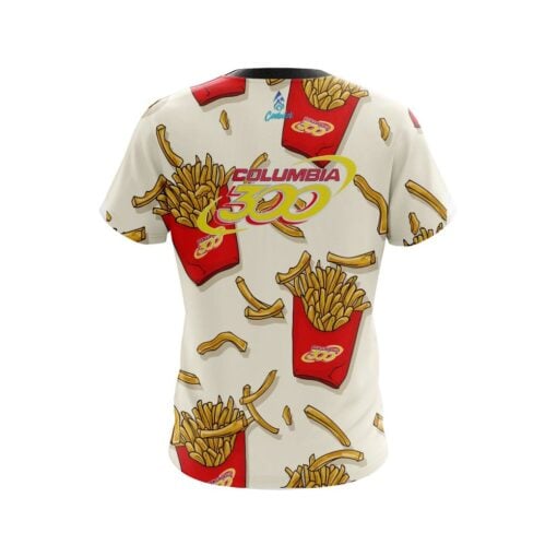 Columbia 300 French Fries White CoolWick Bowling Jersey - Image 2