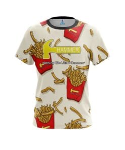 Hammer French Fries White CoolWick Bowling Jersey