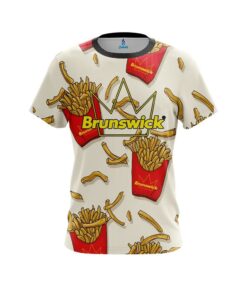 Brunswick French Fries White CoolWick Bowling Jersey