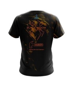 Alternative view of Hammer Black Widow Black Gold CoolWick Bowling Jersey