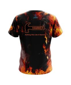 Alternative view of Hammer Orange Flame  CoolWick Bowling Jersey