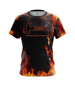 Hammer Orange Flame  CoolWick Bowling Jersey