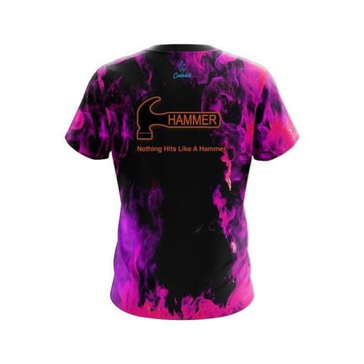 Hammer Pink Flame CoolWick Bowling Jersey - Image 2