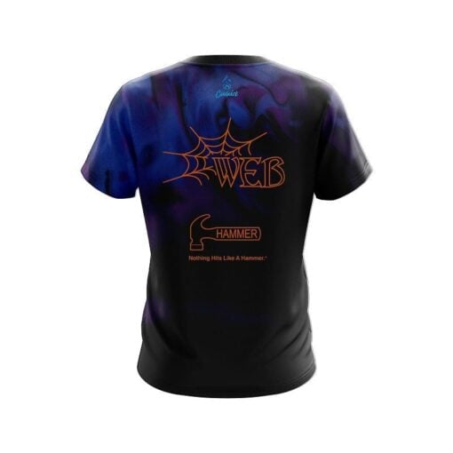 Hammer Web Blue CoolWick Bowling Jersey - Image 2