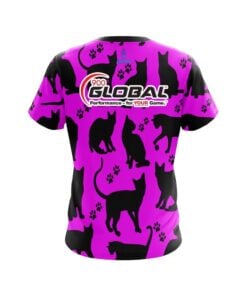 Alternative view of 900 Global Pink Black Cat CoolWick Bowling Jersey