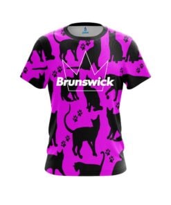 Brunswick Pink Black Cat CoolWick Bowling Jersey